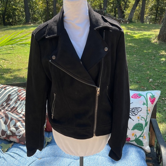 Philosophy | Black Faux Sued Moto Jacket… 399-Hanger - Picture 2 of 16